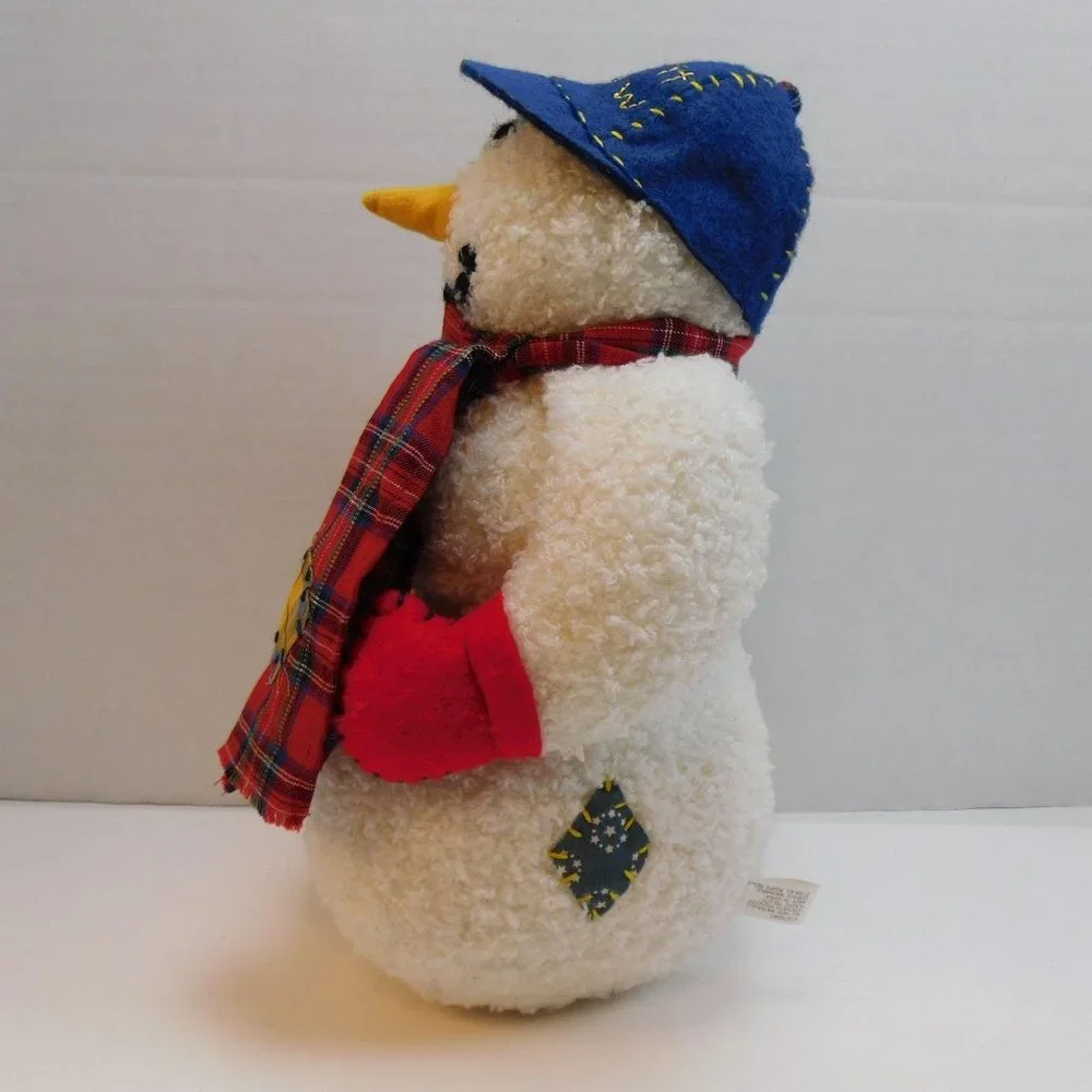 Snowman Plush International Silver Co. Adorable 14" Exc. Plush Hat Gloves Scarf - Picture 8 of 9